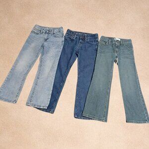 Boys Jeans Bundle Lot of 3 | Old Navy Size 7 Straight + Wrangler Size 8 Slim EUC